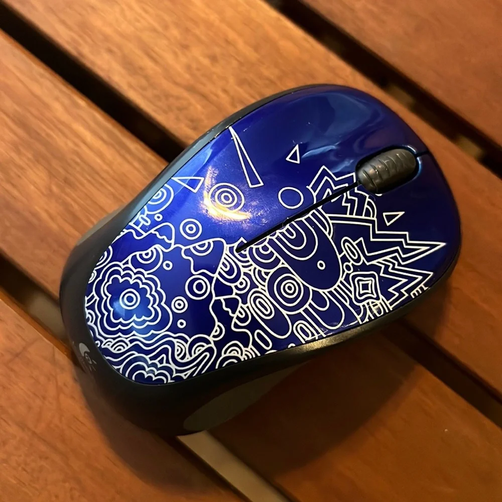 Logitech M325 Mouse, Blue Topography